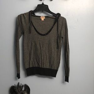 Mossimo Grey Stripped Hooded Top!